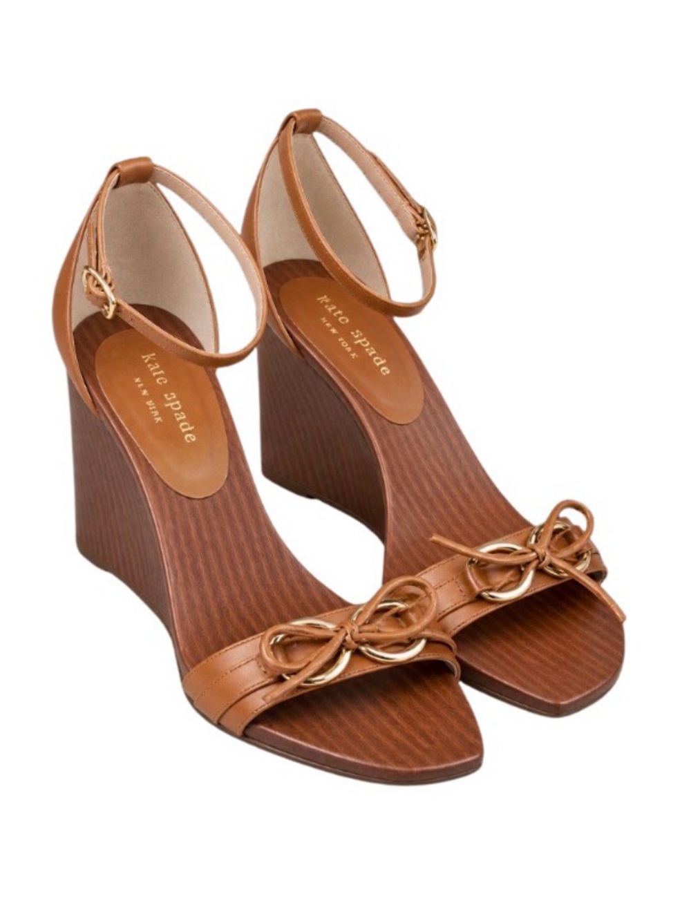 Kate Spade Wood Wedge Sandals | 6
